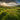 Sunset over lush green Irish hills with wild pink flowers, evoking natural skincare ingredients.