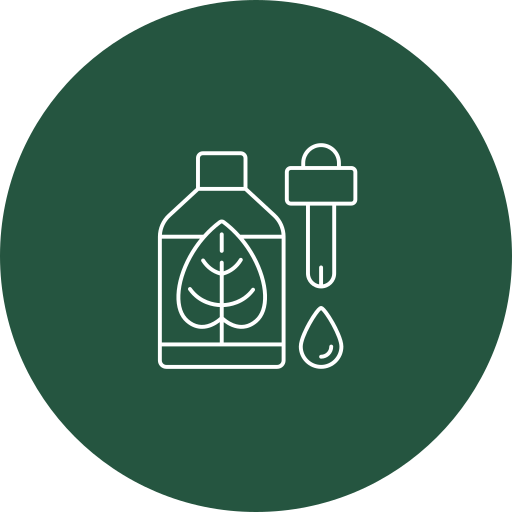 Dropper bottle with leaf and serum droplet, highlighting AINMHÍ Natural Irish Face Serum—blue light defense and barrier repair